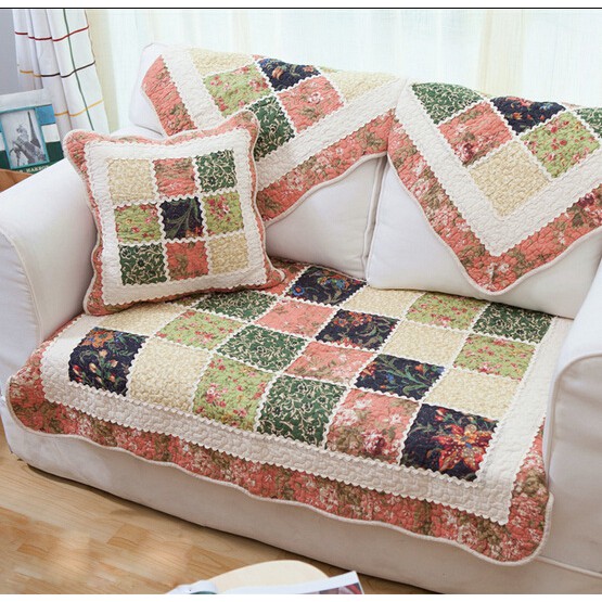 Tấm Vải Cotton Trải Ghế Sofa Chống Trượt Kiểu Hàn Quốc Dễ Thương