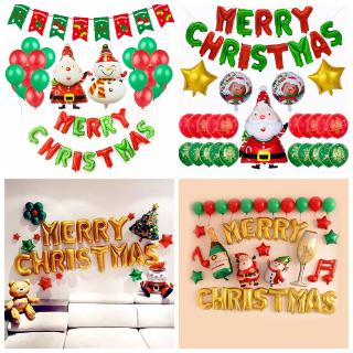 Bong Bóng Lá Nhôm 16 Inch Hình Chữ Merry Christmas