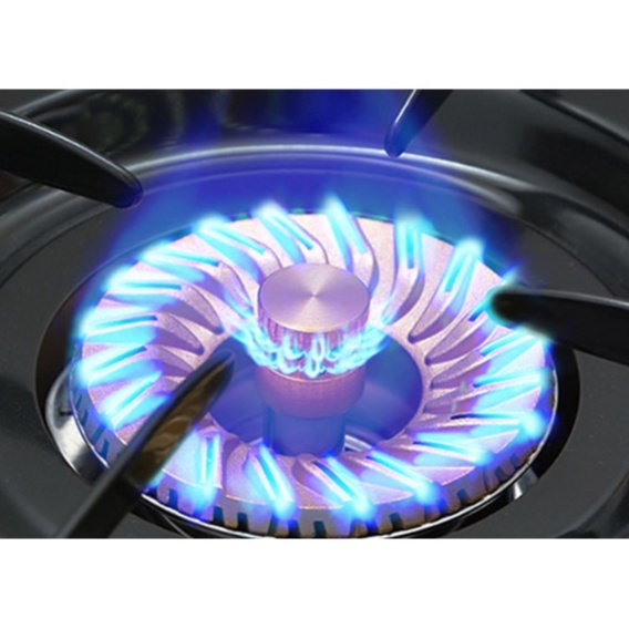 Bếp ga đôi Rinnai RV-7Double Glass  - Ngọn lửa xanh - Tiết kiệm gas - Hàng chính hãng STORE