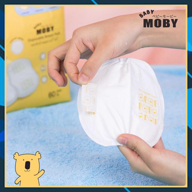 Miếng lót thấm sữa Moby mềm mại, khô thoáng cho mẹ (Hộp 60 miếng)