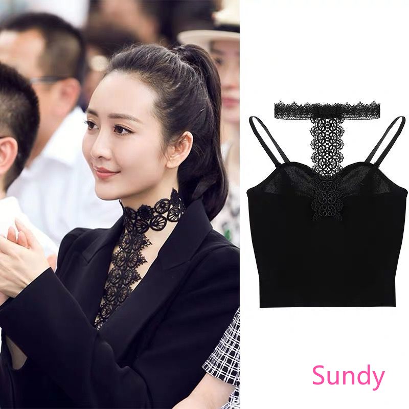 Áo Sát Nách Dệt Kim Phối Ren Thiết Kế Quyến Rũ