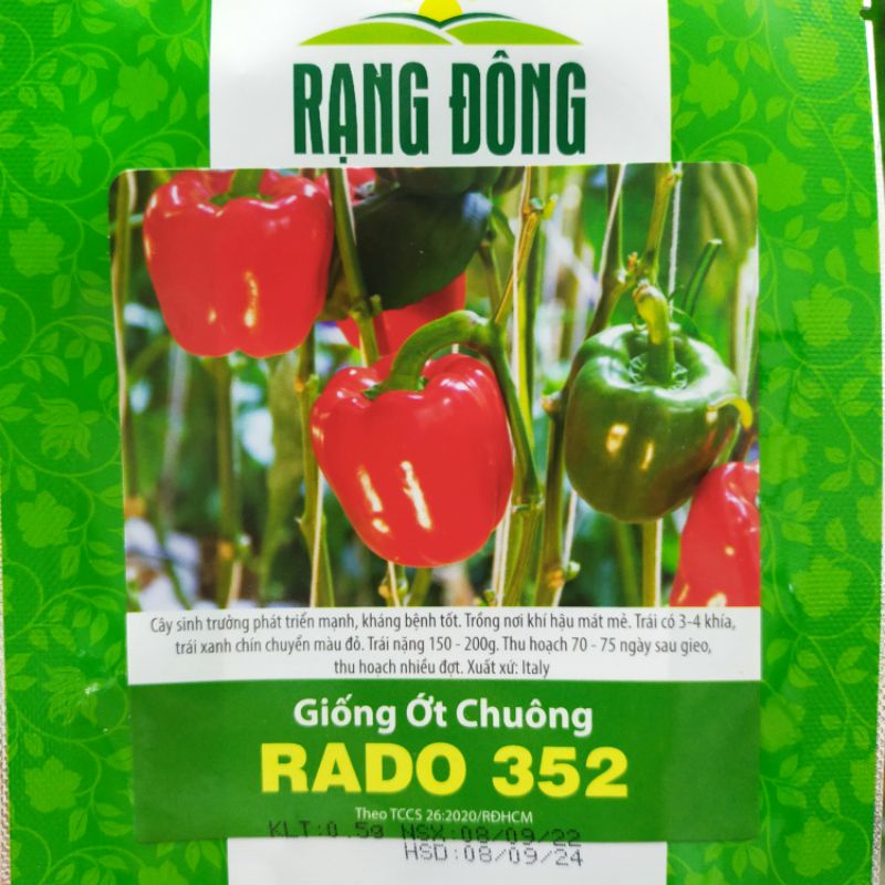 Hạt giống Ớt chuông đỏ , đóng gói 0.5gr