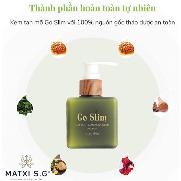 Kem Tan Mỡ GoSlim + Tặng Đai Nịt Bụng Cao Cấp (Mẫu Mới Nhất)