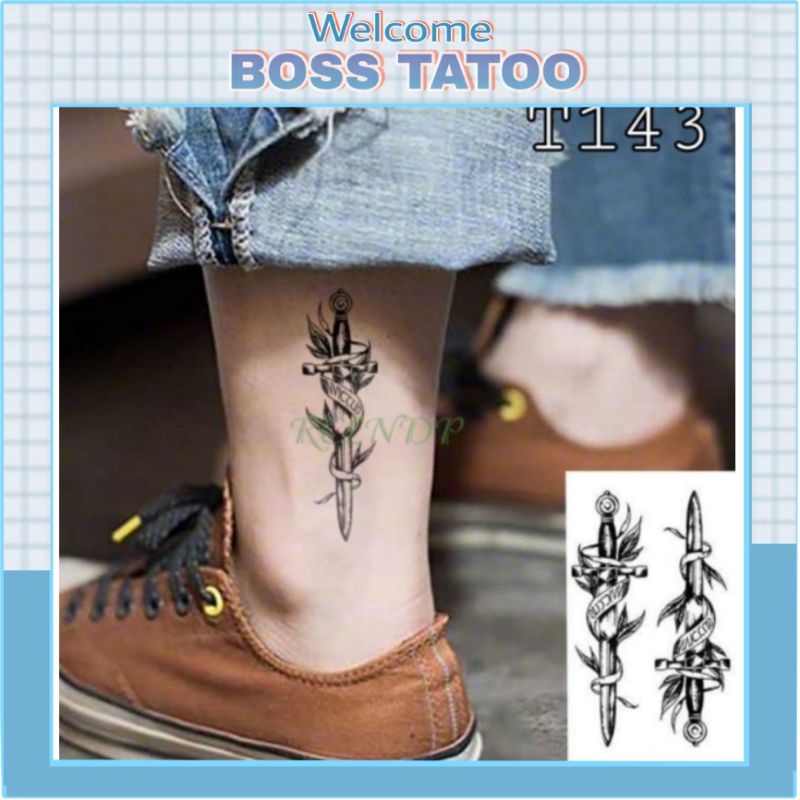 Hình xăm dán tatoo cây kiếm T143