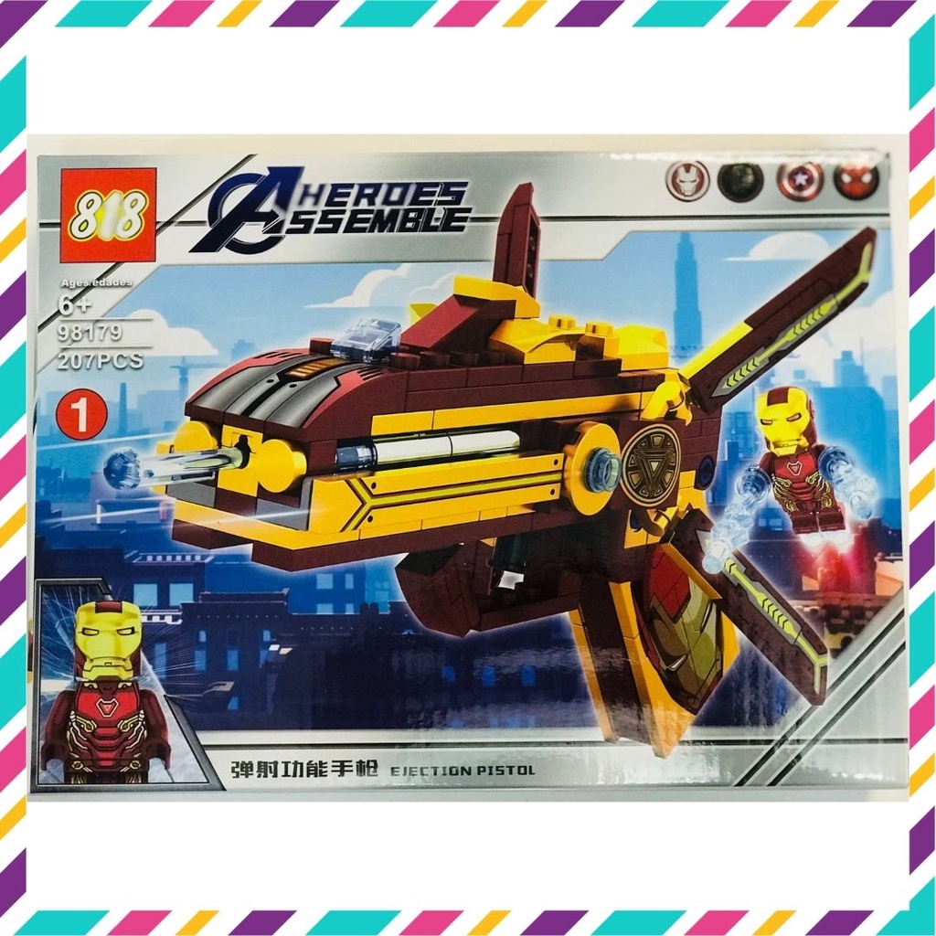 Đồ chơi xếp hình marvel, đồ chơi lắp ráp avengers, đồ chơi siêu anh hùng mẫu mới 180pcs ~ 200pcs