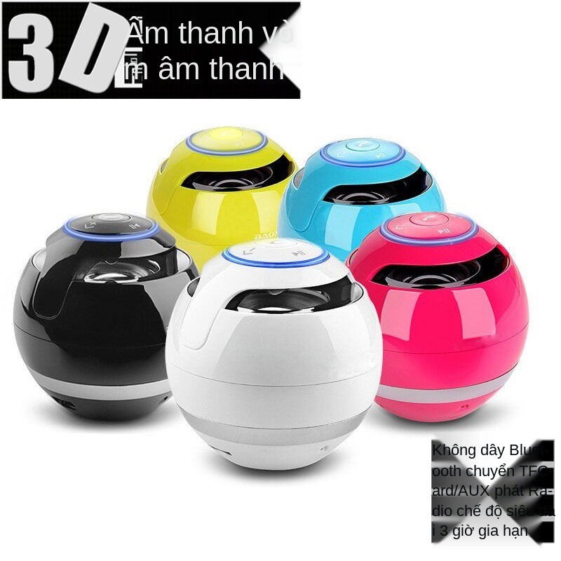 Loa siêu trầm không dây bluetooth nhỏ Thẻ âm thanh hình cầu nhỏ, máy tính điện thoại di động mini ô tô đa năng