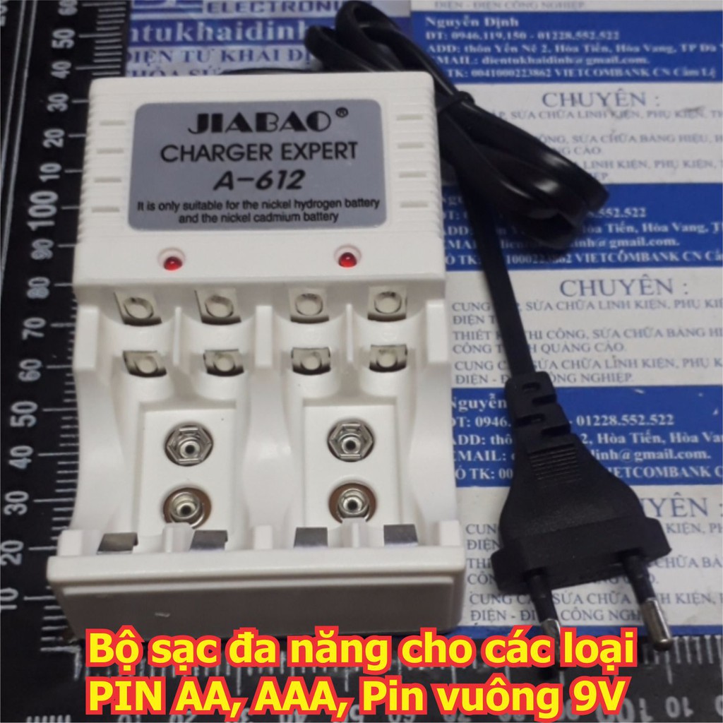 Bộ sạc đa năng cho các loại PIN AA, AAA, Pin vuông 9V kde5802