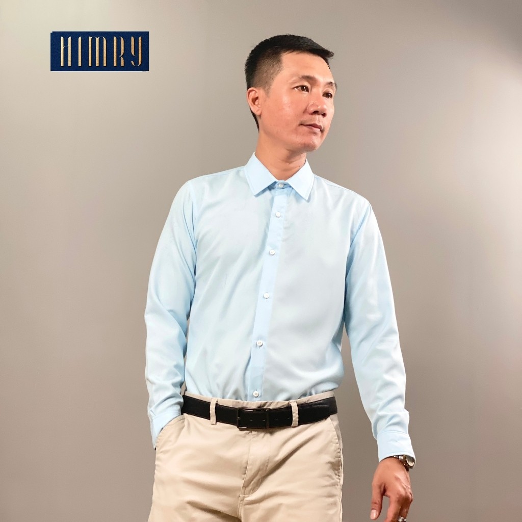 Áo sơ mi nam dài tay , sơ mi nam công sở trắng lụa đẹp hàn quốc cao cấp HIMRY STORE | BigBuy360 - bigbuy360.vn