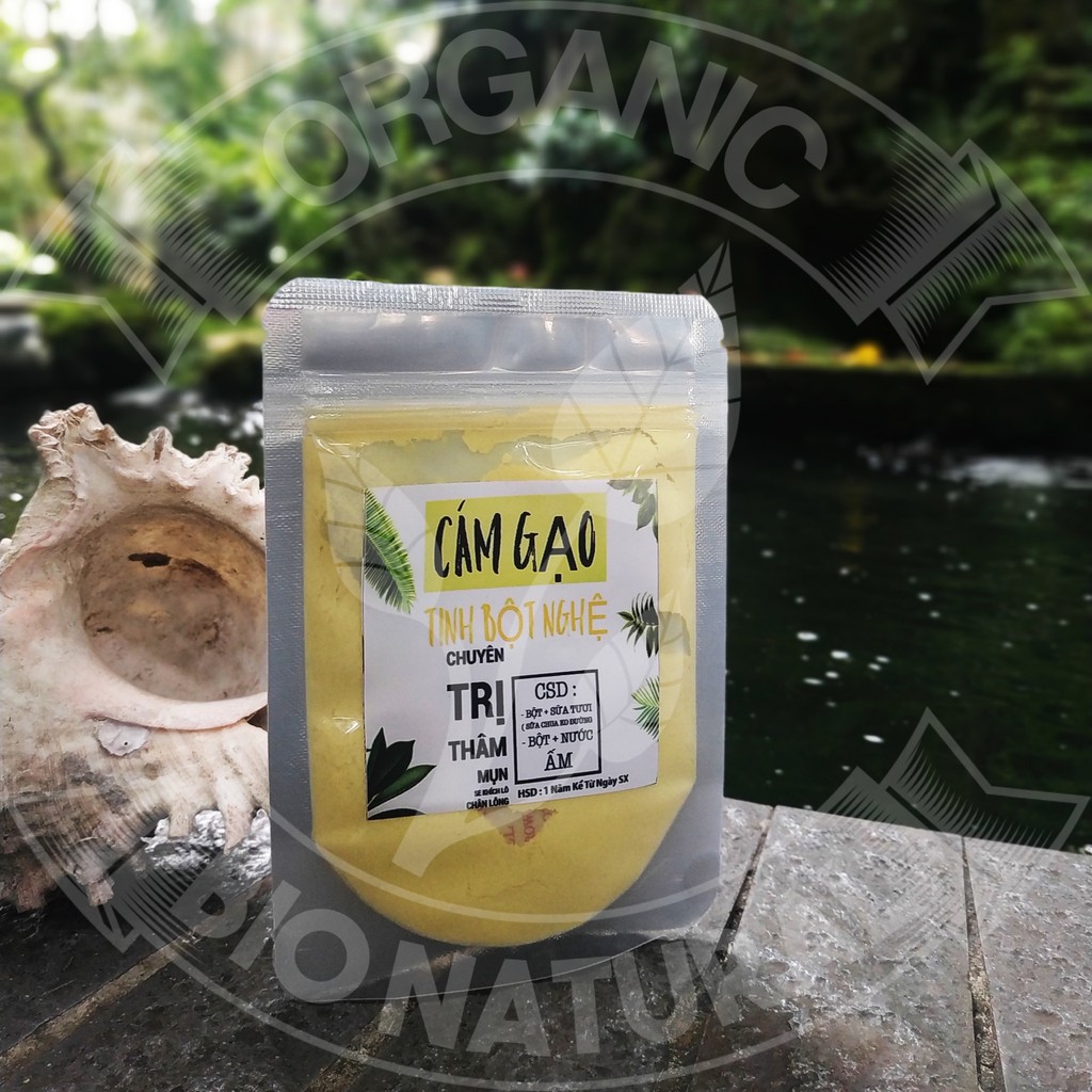 [BIONATURAL] Bột Đắp Mặt Nạ Cám Gạo Tinh Bột Nghệ Handmade