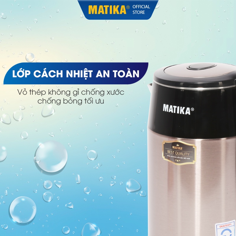 [Mã BMBAU50 giảm 10% đơn 99k] [Mã ELHADEV giảm 4% đơn 300K] Ấm Siêu Tốc MATIKA 2.3L MTK-36