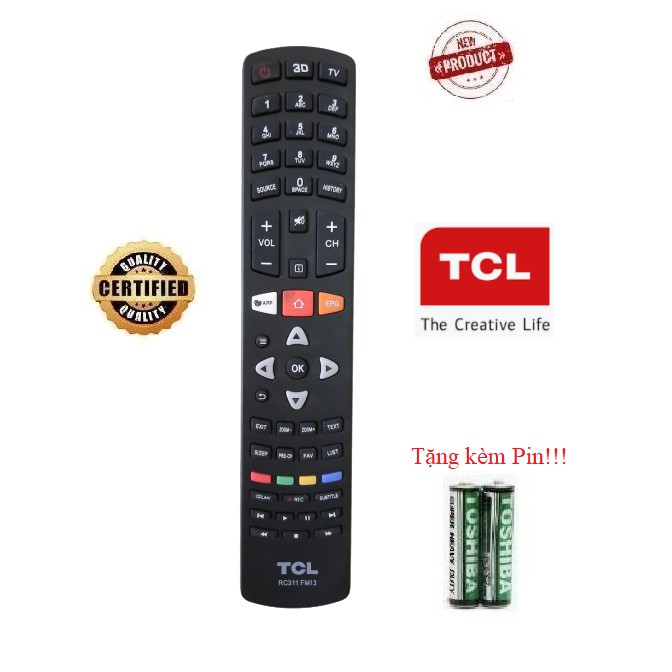 Điều khiển tivi TCL - TV TCL các dòng CRT LCD LED Smart TV - Hàng tốt