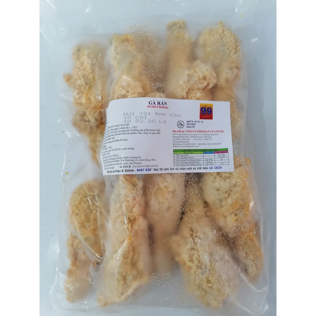 [Gói 1 Kg] Đùi tỏi gà rán [VN] KOYU & UNITEK Fried Chicken Drumstick (halal) (nw5)