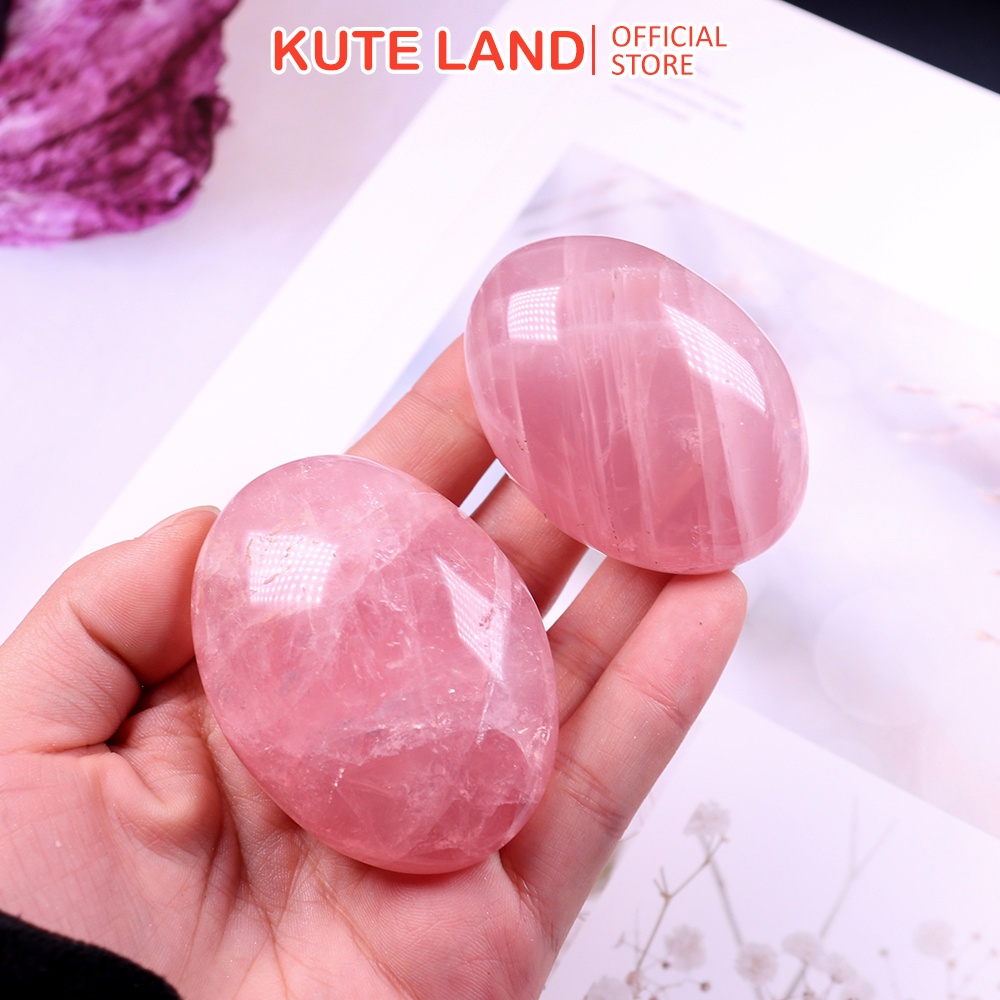 Đá Thanh Tẩy Tình Yêu Madagascar Rose Quartz 40-70 G DA49