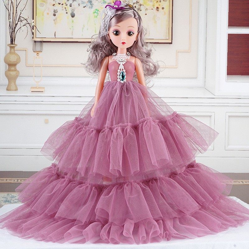 Búp Bê Barbie Mặc Váy Cưới Có Nhạc Xinh Xắn Cho Bé Gái