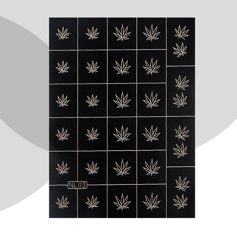 [Hàng mới về] 1 Tờ miếng dán trang trí móng tay họa tiết bướm số trái tim diy