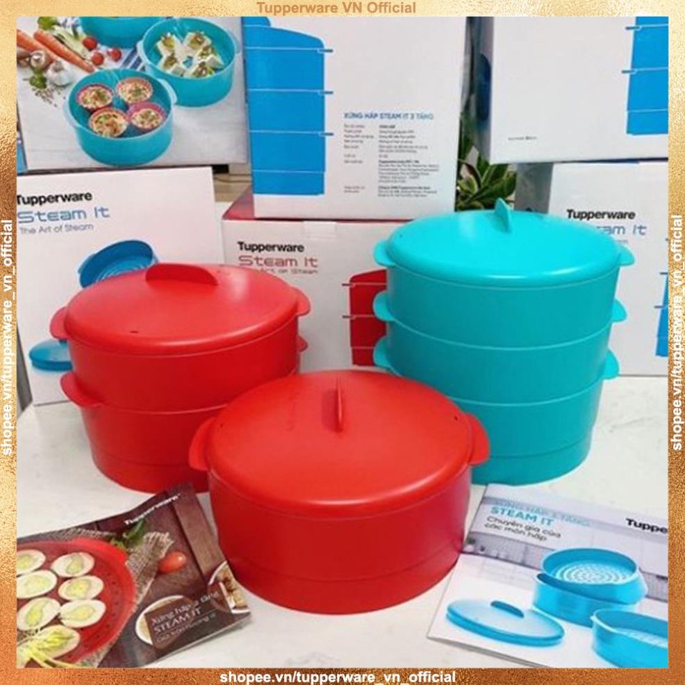 [ Chính HÃNG ] XỬNG HẤP STEAM IT - TUPPERWARE - NHỰA NGUYÊN SINH AN TOÀN CHO SỨC KHỎE - CHỊU NHIỆT