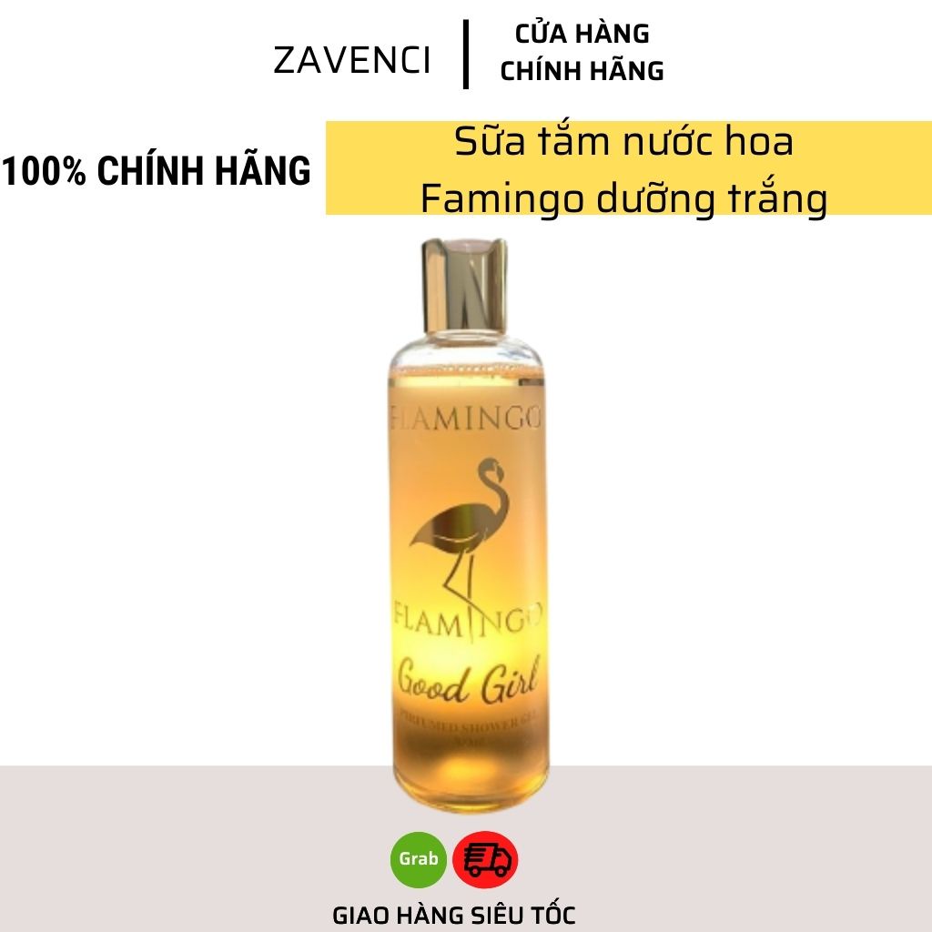 Sữa tắm nước hoa FLAMINGO nữ hương thơm Good Girl dưỡng trắng da 300ml - Zavenci