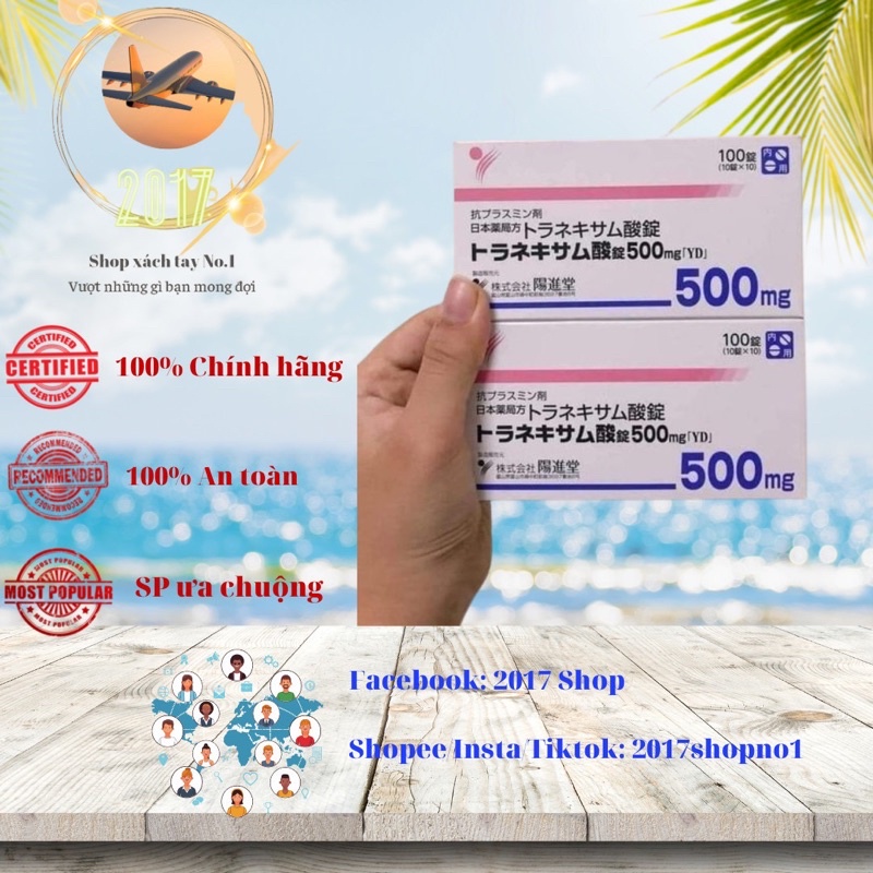 Viên uống hỗ trợ nám, tàn nhang, trắng da Transamin Nhật 100 viên