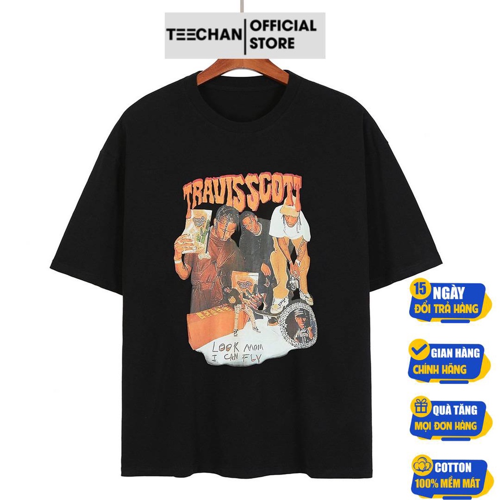 Áo thun Nam Nữ Travis Scott Unisex Form rộng tay lỡ TEECHAN cotton 100% - phông siêu mát TN21