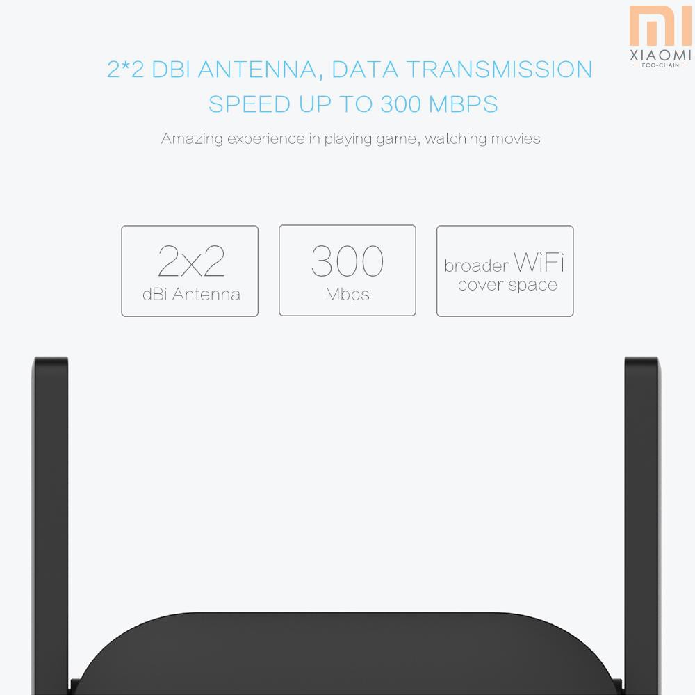 S☆S Xiaomi WiFi Amplifier Pro 300Mbps 2.4G Wireless Repeater with 2*2 dBi Antenna Wall Plug WiFi Range Extender Signal B