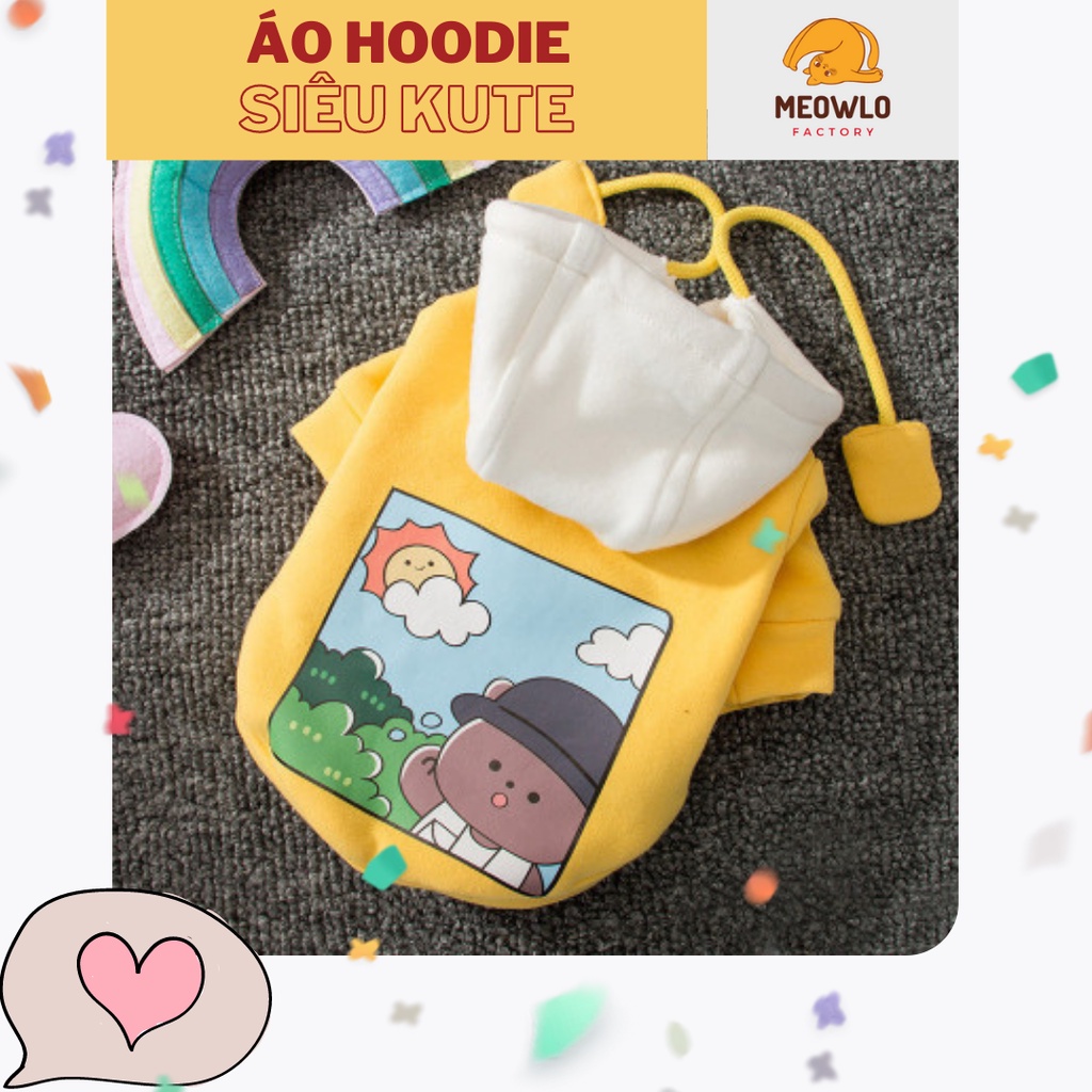 Aó hoodie cho mèo 🥕 Siêu kute 🥕 Gía rẻ HCM chất liệu cotton cao cấp thoáng mát