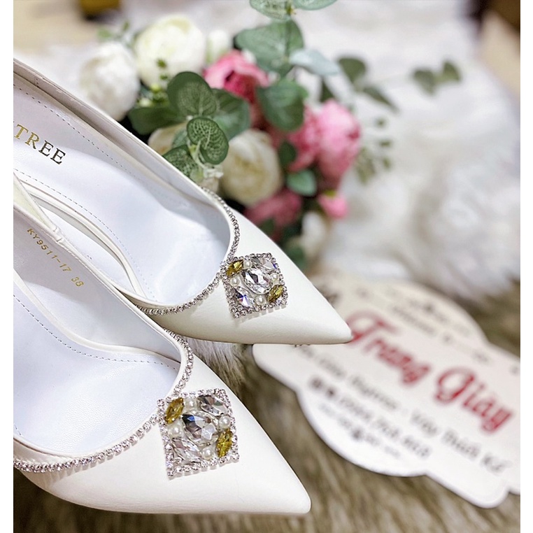 GIÀY THIẾT KẾ MŨI ĐÁ VUÔNG CAO CẤP