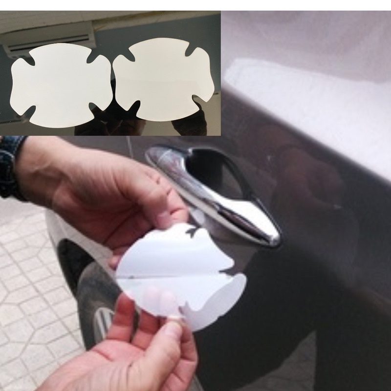 Dán hõm cửa ô tô . Bộ PPF TPU 4 miếng dán trong suốt tay nắm hõm cửa ô tô , Film ppf chống xước tay nắm cửa ô tô