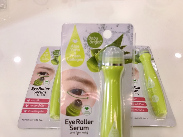 CÂY LĂN MẮT LÔ HỘI VÀ COLLAGEN TƯƠI BABY BRIGHT ALOE VERA & FRESH COLLAGEN EYE ROLLER SERUM