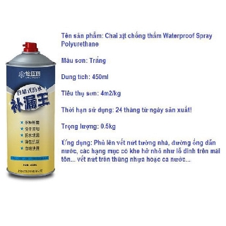 Bình xịt chống thấm nước (Mọi chất liệu: Tường, Mái Nhà, Bể nước, Đường ống...)