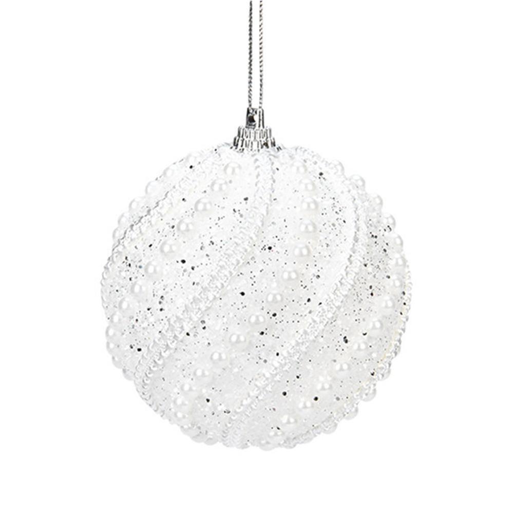 Quả cầu kim sa màu đỏ/xanh dương 80mm I5H7 G8R3 J4O7 trang trí cây thông noel