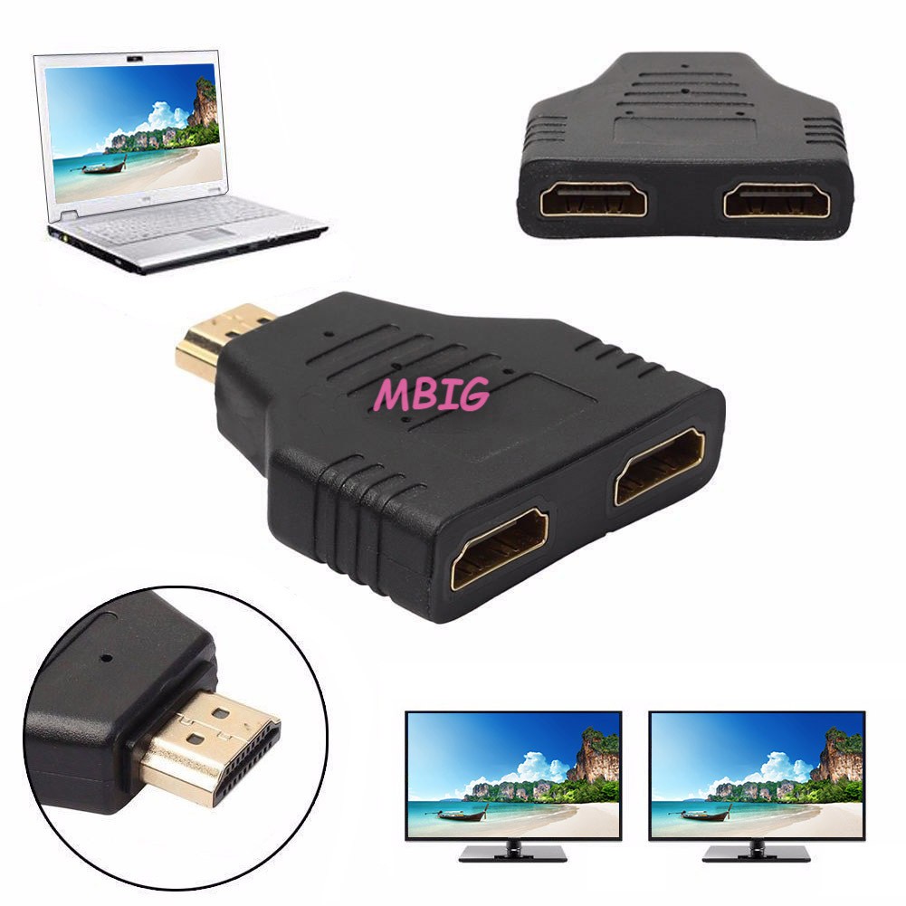 Bộ chuyển đổi chia cổng HDMI 1 đầu vào 2 đầu ra 1080P HDMI cho PS4 Xbox HDTV