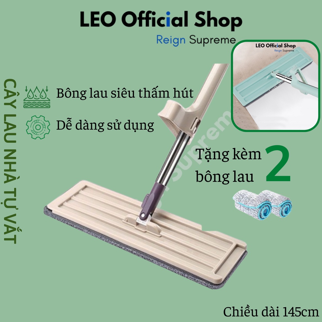 Chổi lau nhà tự vắt, cây lau nhà thông minh Spin Mop xoay 360 độ