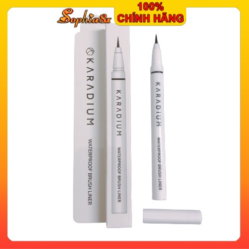 Kẻ mắt dạ nét mảnh chống trôi Karadium Waterproof Brush Liner Black
