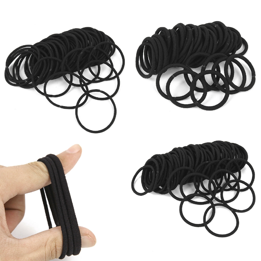 50pcs Women Elastic Ponytail holder Hair Ties Band Ropes Ring Accessories