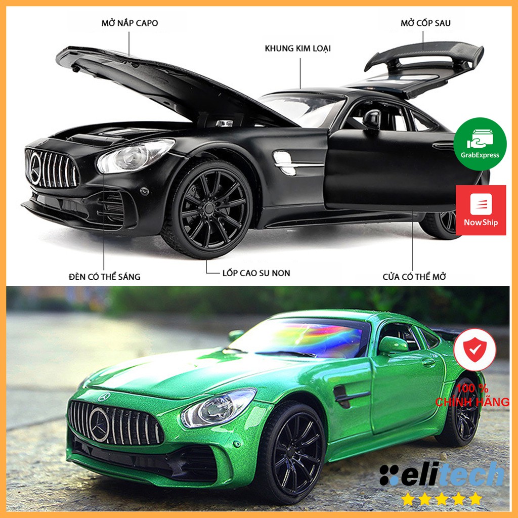 Xe mô hình Mercedes AMG GTR 1:32 hãng Miniauto khung kim loại, có đế trưng bày