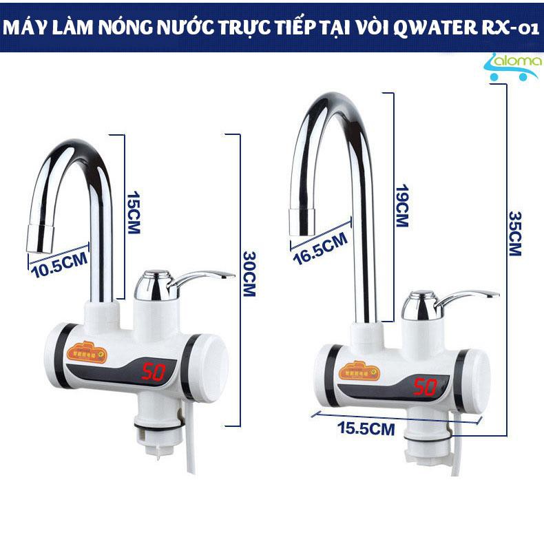 Máy làm nóng nước trực tiếp tại vòi QWater RX-03 loại gắn tường kèm ổ cắm chống giật