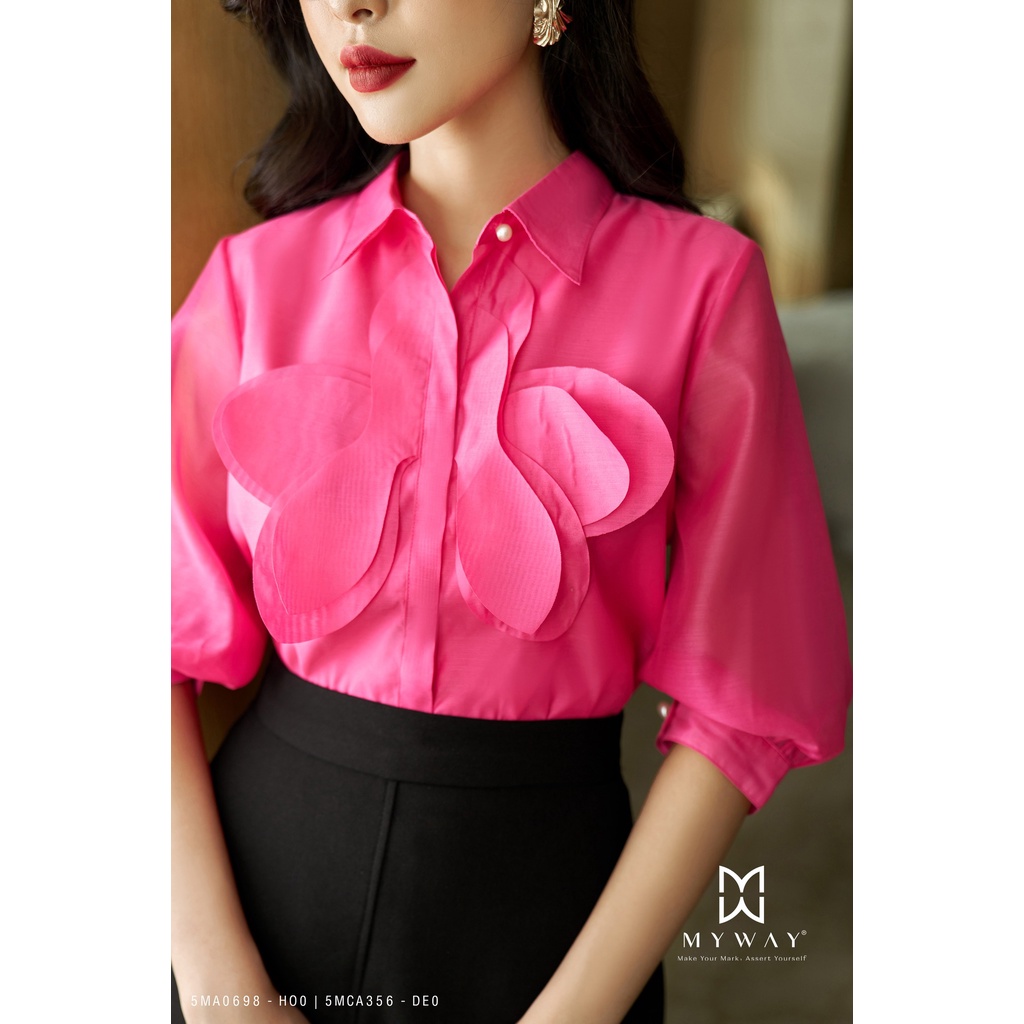 Áo Sơ Mi Nữ MY WAY Kết Nơ Cao Cấp 5MA0698