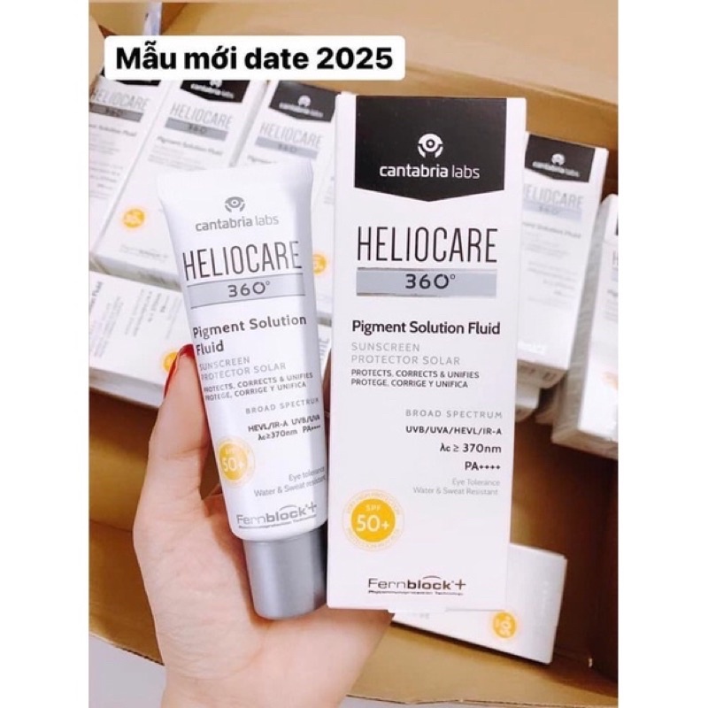 Kem chống năng Heliocare 360ºMineral Tolerance Fluid và gel oil