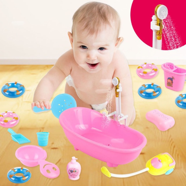 Bộ đồ chơi nhà tắm bồn tắm có thể phun nước