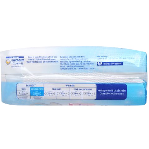 BVS Diana SenSi Cool Fresh siêu mỏng (băng vệ sinh Có cánh 8 miếng/1 gói)