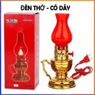 Đèn Thờ Cúng, Đèn Thờ trang trí bàn thờ ngày Tết, Đèn cầy dùng pin,có dây