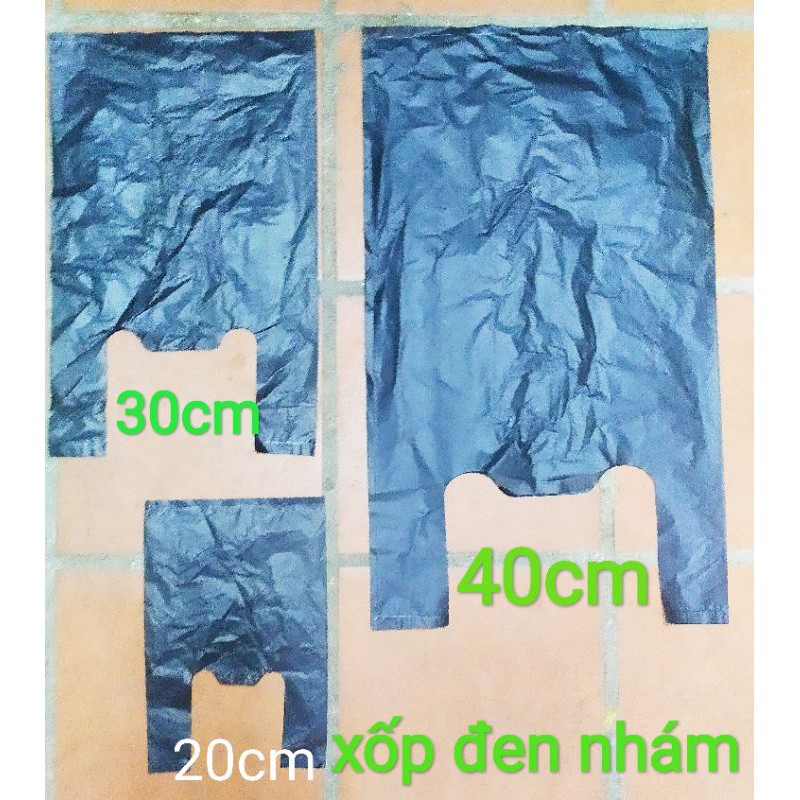 1 ký bao xốp đen, trắng dai nhiều size (2 loại đen bóng và đen nhám, trắng dai tốt)