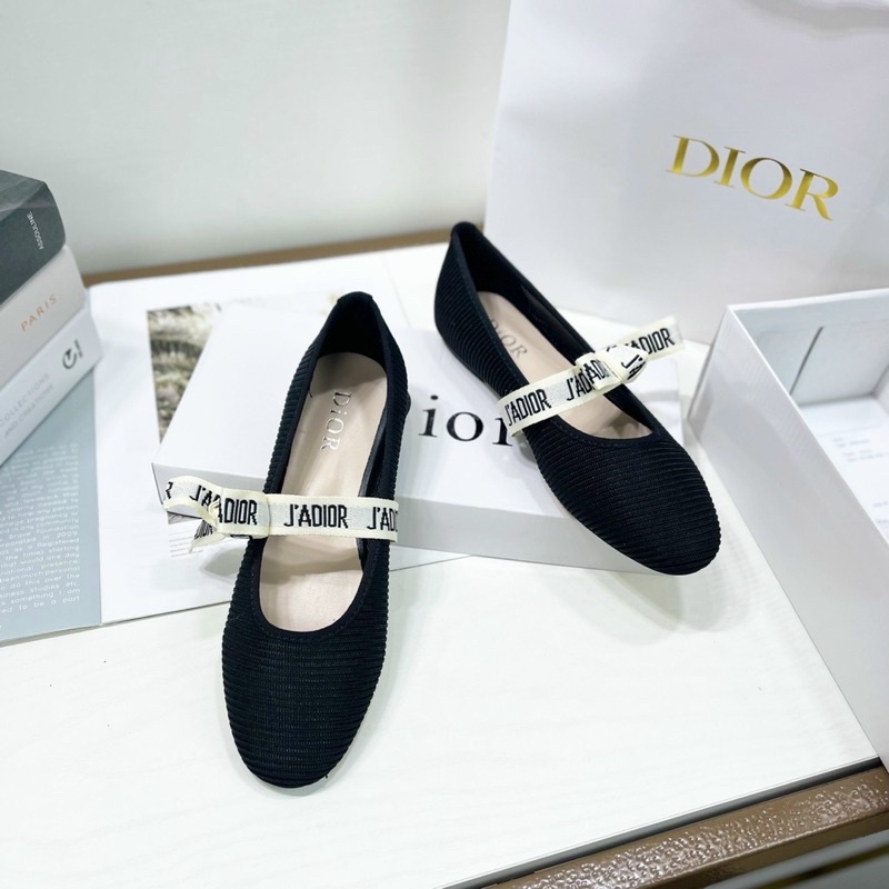 Giày bệt dior nơ