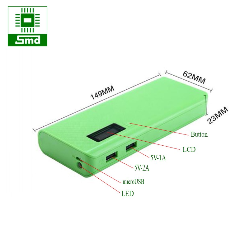 Box sạc dự phòng 5 cell LCD(Không kèm pin)