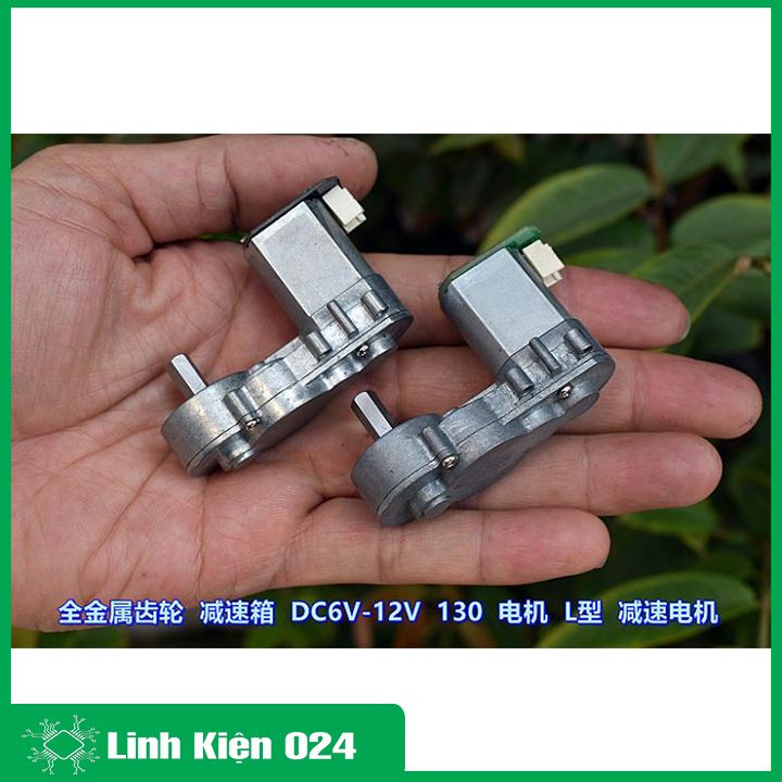 Động cơ giảm tốc 130 6-12VDC tốc độ 500-1080 Vòng/Phút