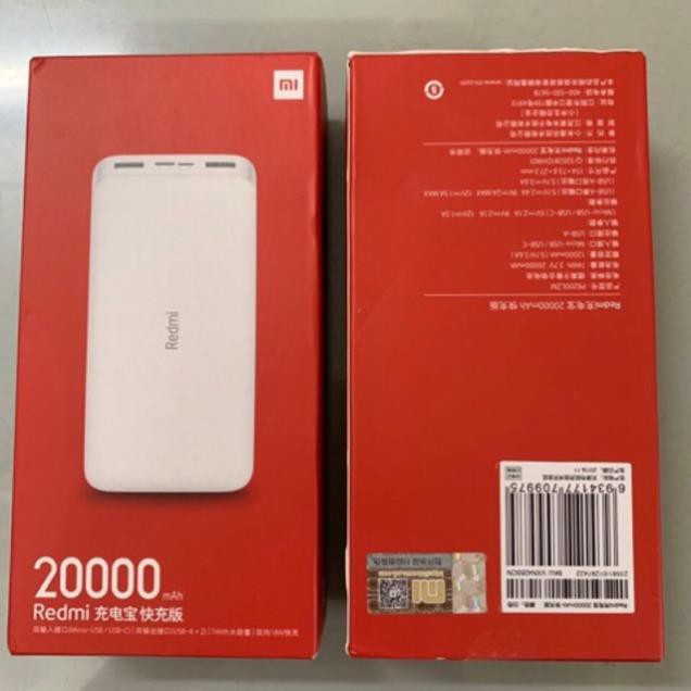 Pin sạc dự phòng Xiaomi Redmi 20.000 mAh chính hãng