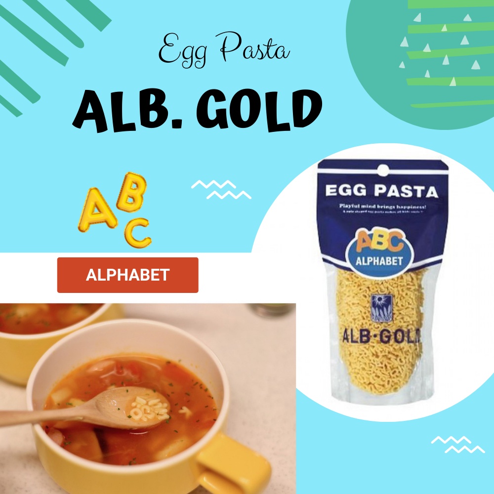 Mì Nui Trứng Ăn Dặm Alb.Gold Egg Pasta Nhật Bản Cho Bé 8M+