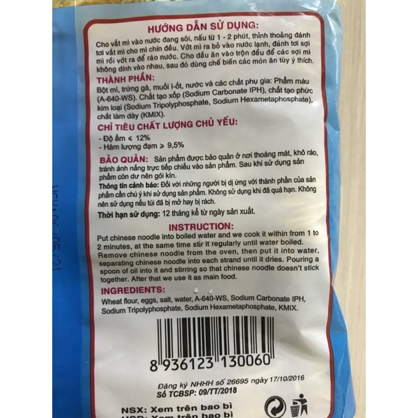 Mì trứng Thanh Tân - Mì vắt đặc biệt Thanh Tân 500g | BigBuy360 - bigbuy360.vn