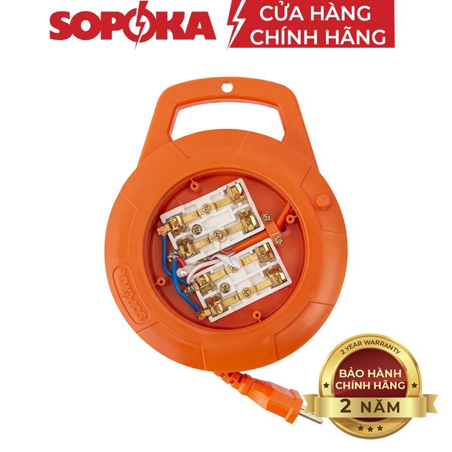 Ổ cắm điện ổ cuốn ổ quay dây lõi sứ cao cấp SOPOKA R45/R75 chịu nhiệt chịu tải cao 2500w