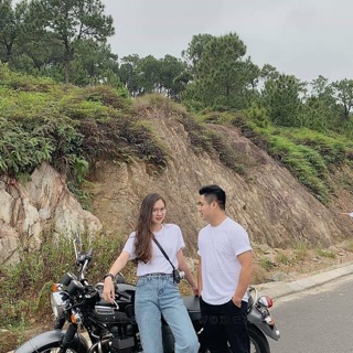 Áo phông cổ tròn 100% hình thật